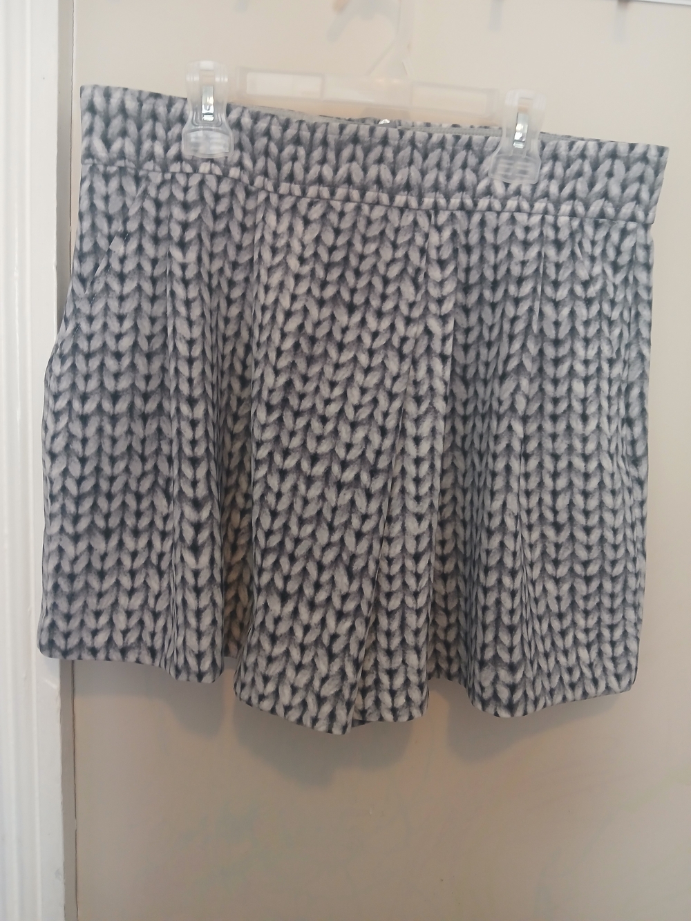 Banana Republic Gray and White High Waisted Shorts